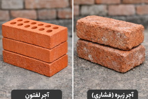 آجر زبره (فشاری) و آحر لفتون